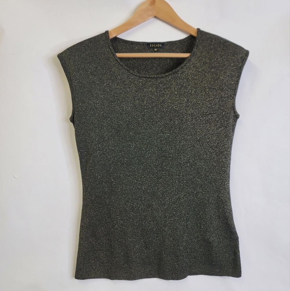 Escada  metallic knit top
